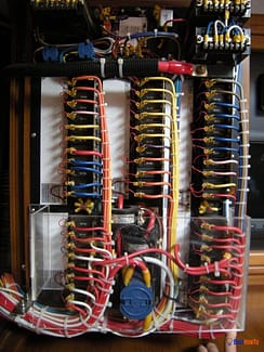 DC & AC circuits on same panel; AC is protected with a screen that requires tools for removal as per ABVYC standards